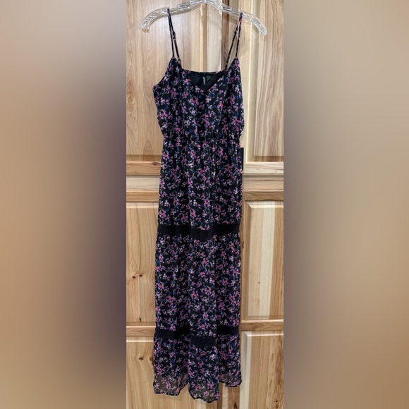 HeartSoul Women’s Floral Maxi Lace Y2K Sleeveless Sheer See Through Lower Dress - Picture 1 of 11